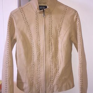 Mark Alan shell color leather jacket